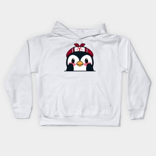 Sneaky japanese penguin so cute Kids Hoodie